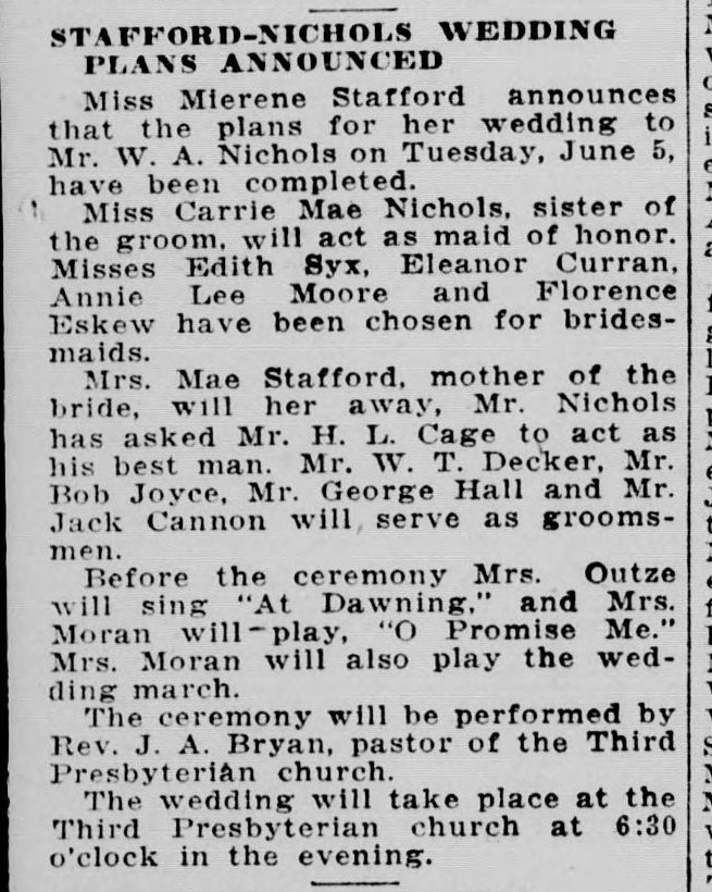 Mierene Stafford-W.A. Nichols